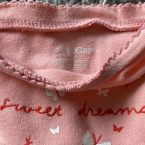 Lot of 5 18-24 month Girls baby Gap 100% cotton pajamas (1 glow-in-the-dark) - Picture 7 of 14